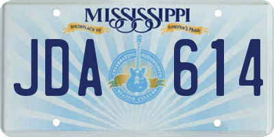 MS license plate JDA614