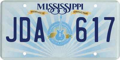 MS license plate JDA617