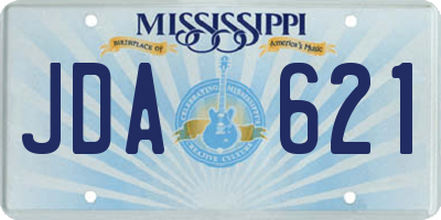 MS license plate JDA621