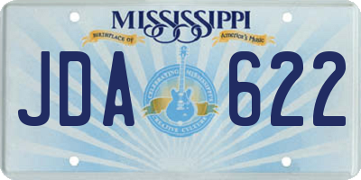 MS license plate JDA622