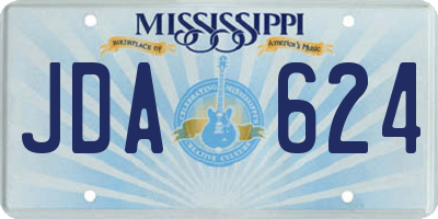 MS license plate JDA624