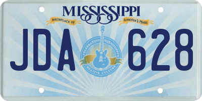 MS license plate JDA628