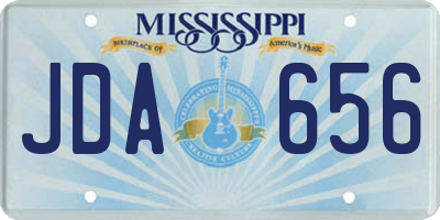 MS license plate JDA656