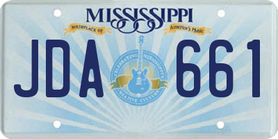 MS license plate JDA661
