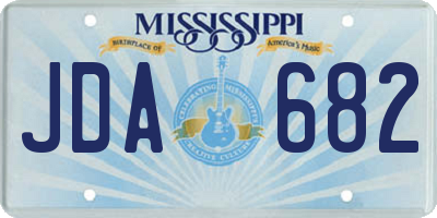MS license plate JDA682