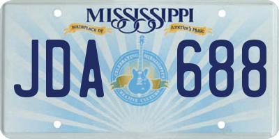 MS license plate JDA688
