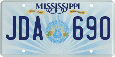 MS license plate JDA690