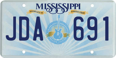 MS license plate JDA691