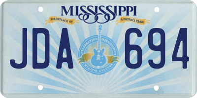 MS license plate JDA694