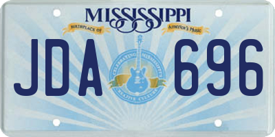 MS license plate JDA696
