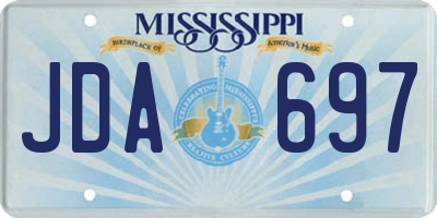 MS license plate JDA697