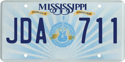 MS license plate JDA711