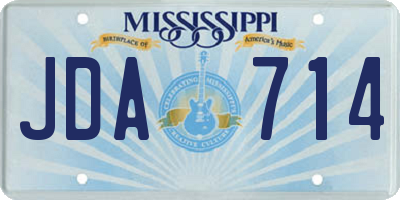 MS license plate JDA714