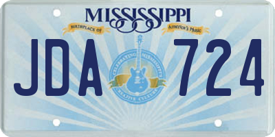 MS license plate JDA724