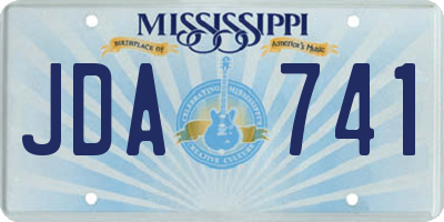 MS license plate JDA741