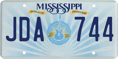 MS license plate JDA744