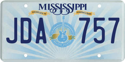 MS license plate JDA757