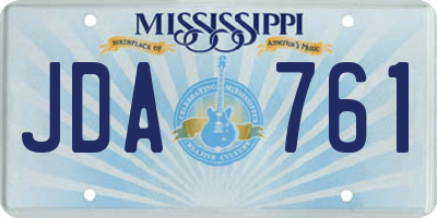 MS license plate JDA761
