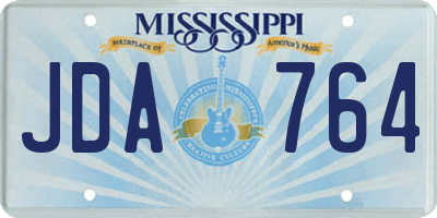 MS license plate JDA764
