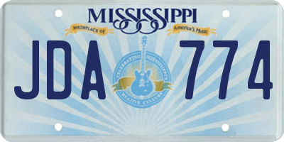 MS license plate JDA774