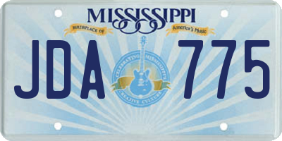 MS license plate JDA775