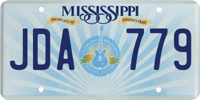 MS license plate JDA779