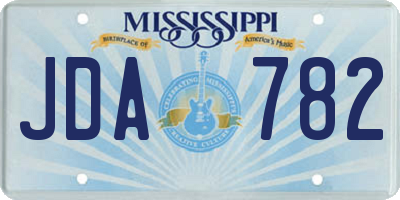 MS license plate JDA782