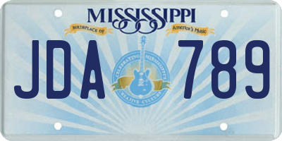MS license plate JDA789