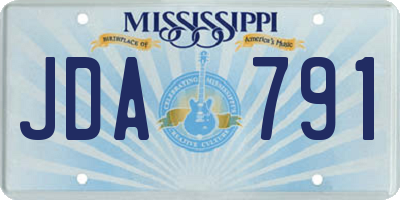 MS license plate JDA791