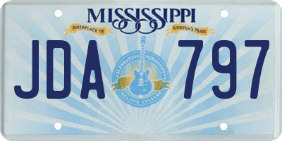 MS license plate JDA797