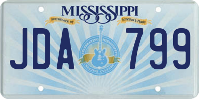 MS license plate JDA799