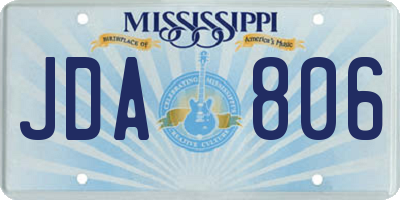 MS license plate JDA806
