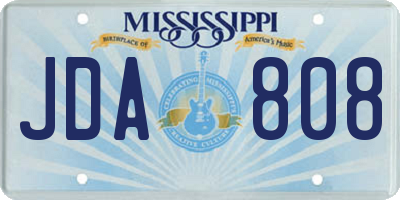 MS license plate JDA808