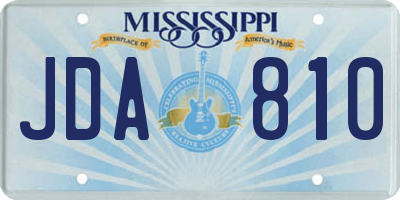 MS license plate JDA810