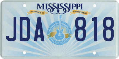 MS license plate JDA818