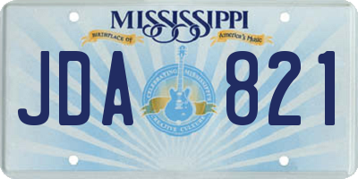 MS license plate JDA821