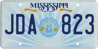 MS license plate JDA823