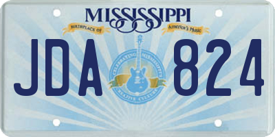 MS license plate JDA824