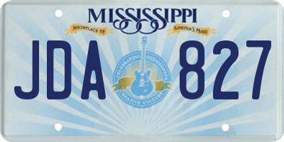 MS license plate JDA827