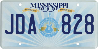 MS license plate JDA828