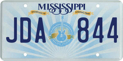 MS license plate JDA844