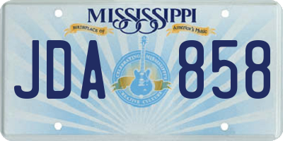 MS license plate JDA858