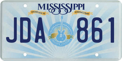 MS license plate JDA861