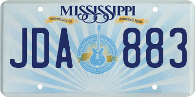 MS license plate JDA883