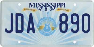 MS license plate JDA890