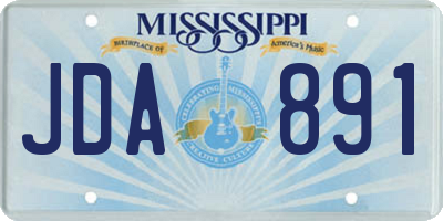 MS license plate JDA891