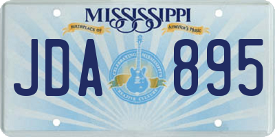 MS license plate JDA895