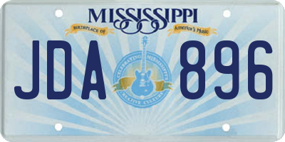 MS license plate JDA896