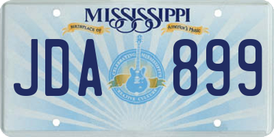 MS license plate JDA899