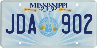 MS license plate JDA902
